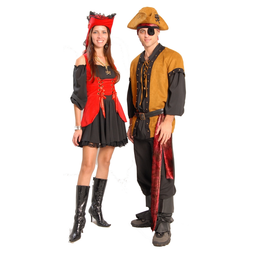 Piratas - masculino colete e feminino vestido e corpete - Camarim - Aluguel  de Fantasias