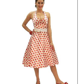 Anos 60 vermelho e branco - infantil