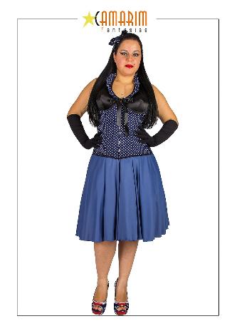 Anos 60 Azul Marinho