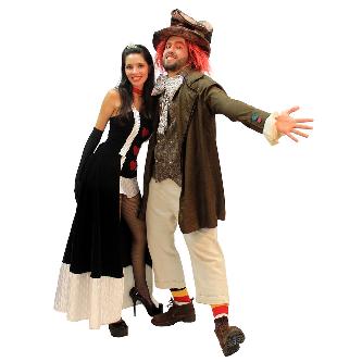 Rainha de Copas Luxo e Chapeleiro Maluco