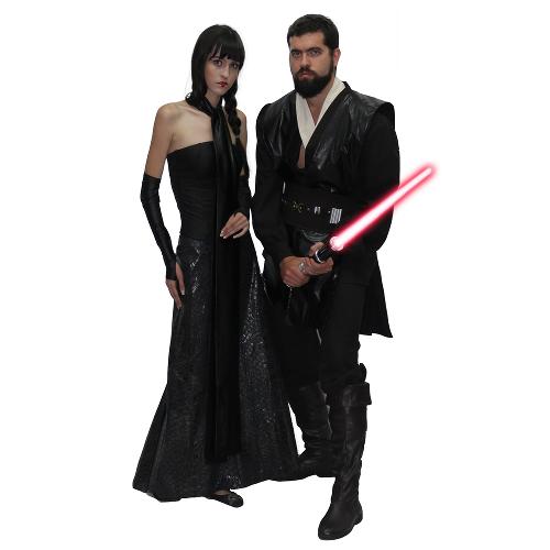 Padm Amidala (preta) e Anakin Skywalker